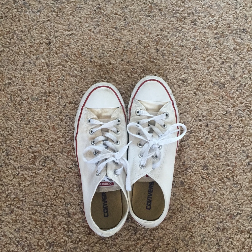 white low top converse